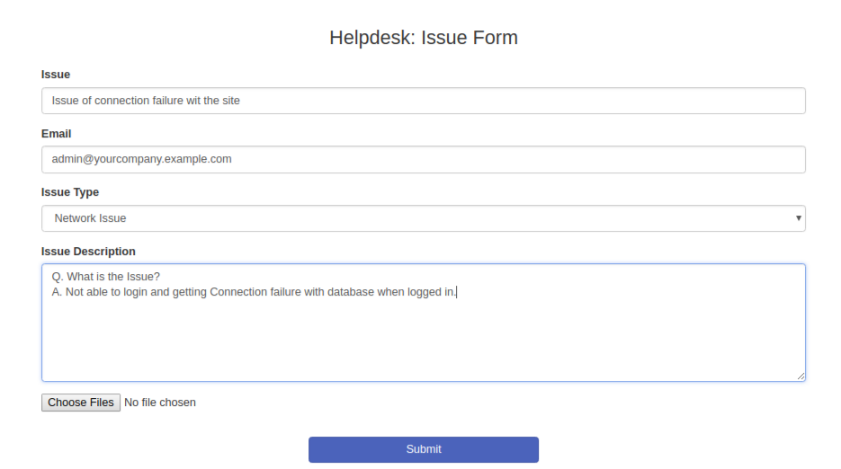 Helpdesk Form