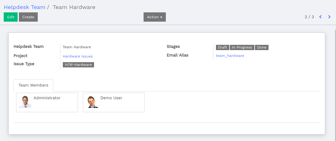 Helpdesk Team Form